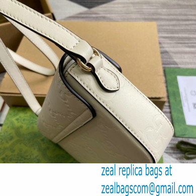 Gucci GG super mini shoulder bag 772794 leather White 2024