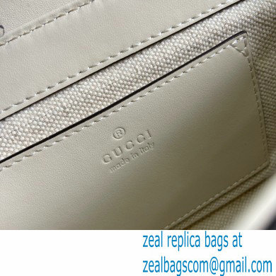 Gucci GG super mini shoulder bag 772794 leather White 2024