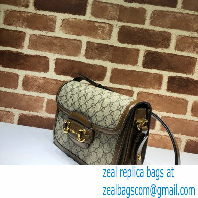 Gucci Horsebit 1955 Small Shoulder Bag IN Beige/ebony GG Supreme canvas 602204 2024