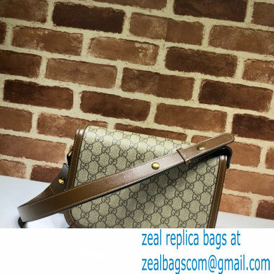 Gucci Horsebit 1955 Small Shoulder Bag IN Beige/ebony GG Supreme canvas 602204 2024