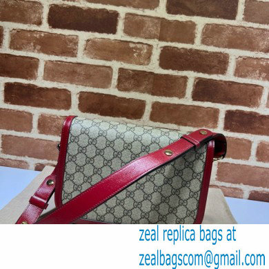 Gucci Horsebit 1955 Small Shoulder Bag IN Beige/ebony GG Supreme canvas 602204 red 2024