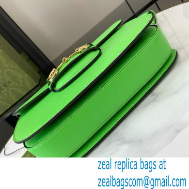 Gucci Horsebit 1955 Small Shoulder Bag IN Electric green LEATHER 602204 2024