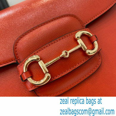 Gucci Horsebit 1955 Small Shoulder Bag IN ORANGE LEATHER 602204 2024