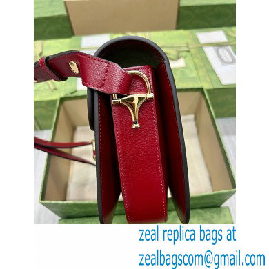 Gucci Horsebit 1955 Small Shoulder Bag IN red LEATHER 602204 2024