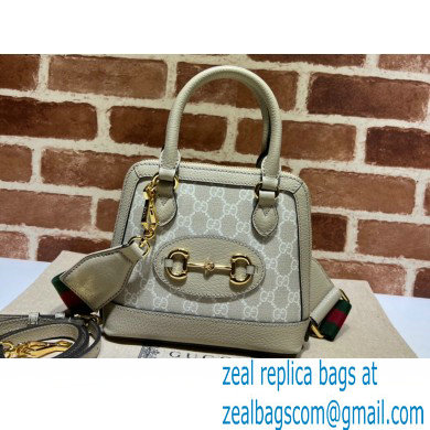 Gucci Horsebit 1955 mini Top Handle bag 677212 Beige/Oatmeal 2024