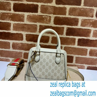 Gucci Horsebit 1955 mini Top Handle bag 677212 Beige/White 2024