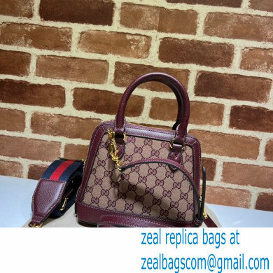 Gucci Horsebit 1955 mini Top Handle bag 677212 Burgundy 2024