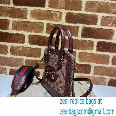 Gucci Horsebit 1955 mini Top Handle bag 677212 Burgundy 2024