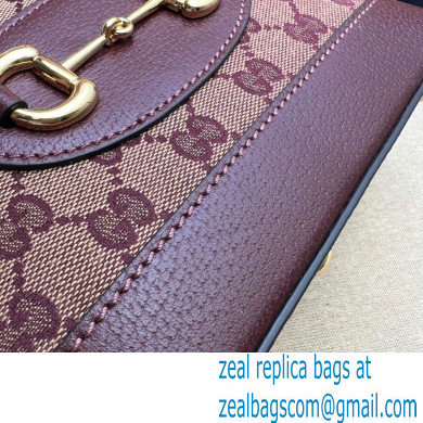 Gucci Horsebit 1955 mini Top Handle bag 677212 Burgundy 2024