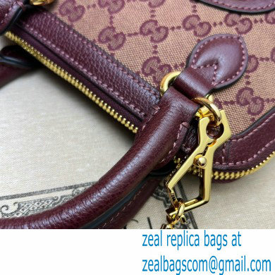 Gucci Horsebit 1955 mini Top Handle bag 677212 Burgundy 2024