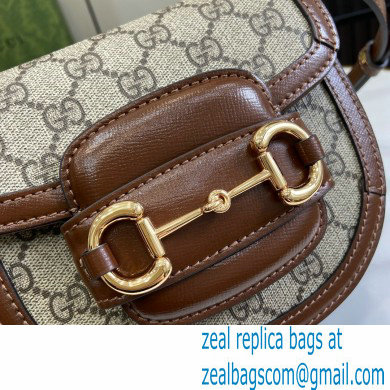 Gucci Horsebit 1955 mini top handle bag IN Beige and ebony GG Supreme canvas 781387 2024