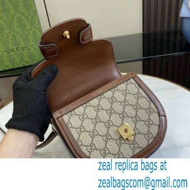 Gucci Horsebit 1955 mini top handle bag IN Beige and ebony GG Supreme canvas 781387 2024