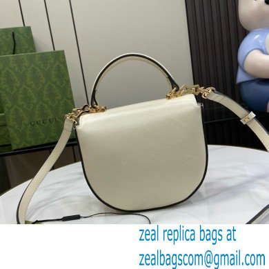 Gucci Horsebit 1955 mini top handle bag IN WHITE LEATHER 781387 2024