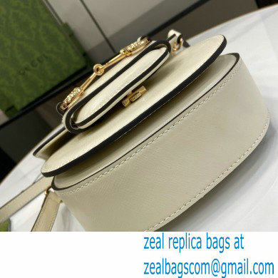 Gucci Horsebit 1955 mini top handle bag IN WHITE LEATHER 781387 2024