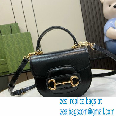 Gucci Horsebit 1955 mini top handle bag IN black LEATHER 781387 2024