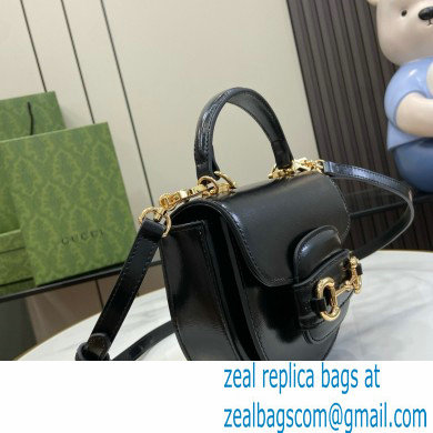 Gucci Horsebit 1955 mini top handle bag IN black LEATHER 781387 2024