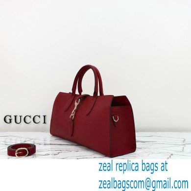 Gucci Jackie medium tote bag IN Rosso Ancora leather 795282 2024