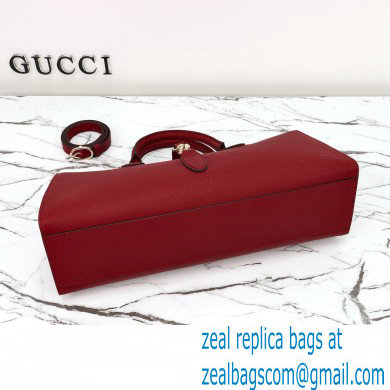 Gucci Jackie medium tote bag IN Rosso Ancora leather 795282 2024