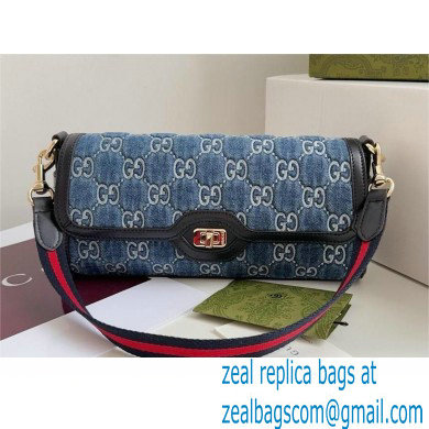 Gucci Luce SMALL shoulder bag IN Blue GG denim 786027 2024