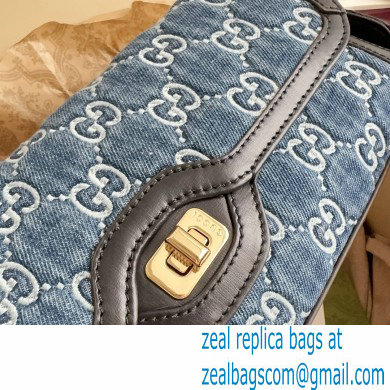 Gucci Luce SMALL shoulder bag IN Blue GG denim 786027 2024