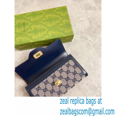 Gucci Luce continental wallet IN Beige and BLUE Original GG canvas 790034 2024