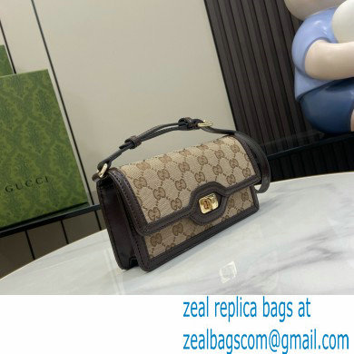 Gucci Luce mini shoulder bag IN Beige and ebony Original GG canvas 790038 2024