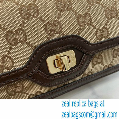 Gucci Luce mini shoulder bag IN Beige and ebony Original GG canvas 790038 2024