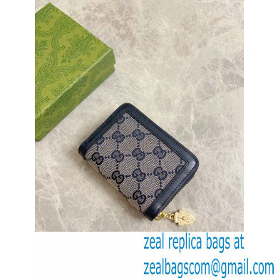 Gucci Luce mini zip wallet IN Beige and BLUE Original GG canvas 790037 2024