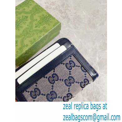 Gucci Luce mini zip wallet IN Beige and BLUE Original GG canvas 790037 2024