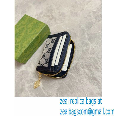 Gucci Luce mini zip wallet IN Beige and BLUE Original GG canvas 790037 2024