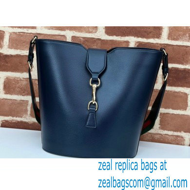 Gucci Medium bucket shoulder bag 782904 leather Blue 2024