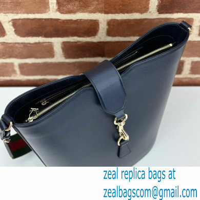 Gucci Medium bucket shoulder bag 782904 leather Blue 2024