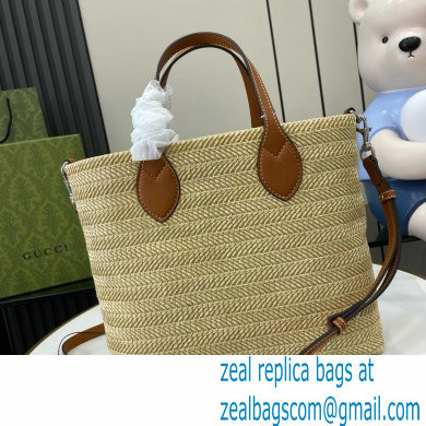 Gucci Medium straw-effect tote 779666 2024