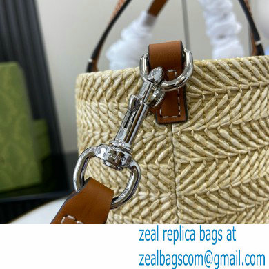 Gucci Medium straw-effect tote 779666 2024