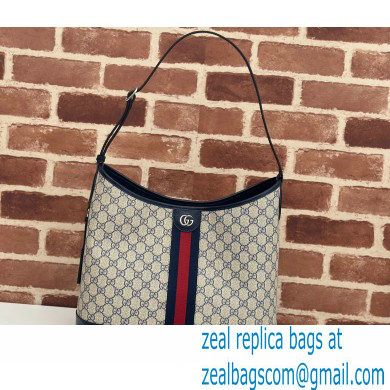 Gucci Web Ophidia GG medium shoulder bag 781392 Beige/Blue 2024