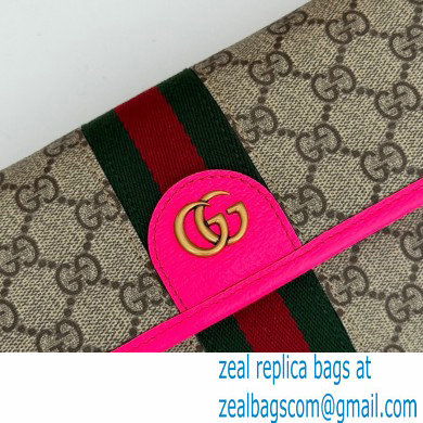 Gucci Web Ophidia GG small belt Bag 752597 Beige/Fuchsia 2024