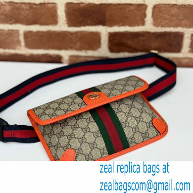 Gucci Web Ophidia GG small belt Bag 752597 Beige/Orange 2024