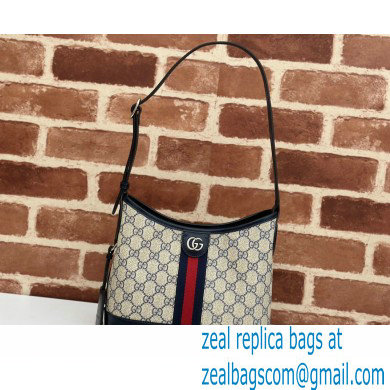 Gucci Web Ophidia GG small shoulder bag 781402 Beige/Blue 2024