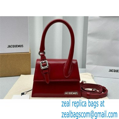 JACQUEMUS Le Chiquito moyen boucle BAG IN BOX LEATHER red 2024