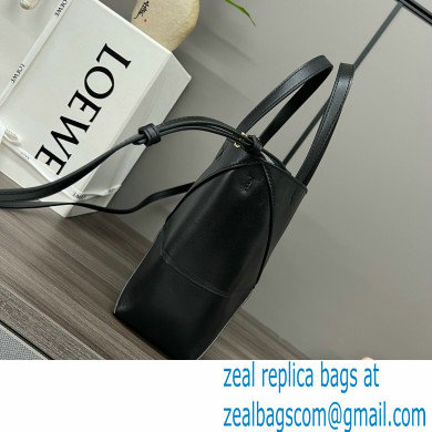 LOEWE Mini Puzzle Fold Tote in shiny calfskin 052322 black 2024