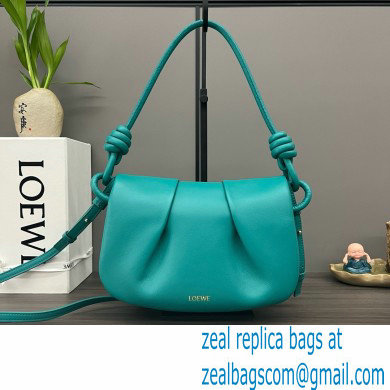 LOEWE Paseo satchel in shiny nappa calfskin emerald green 2024