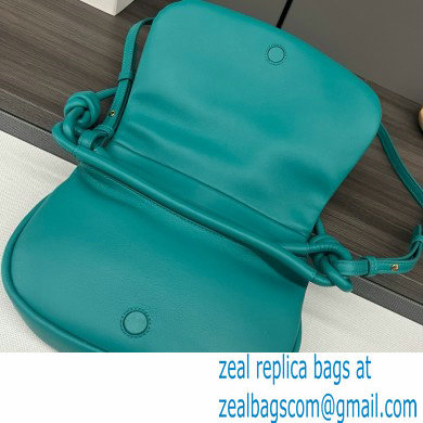 LOEWE Paseo satchel in shiny nappa calfskin emerald green 2024