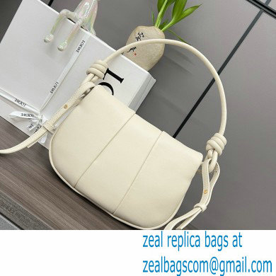 LOEWE Paseo satchel in shiny nappa calfskin white 2024