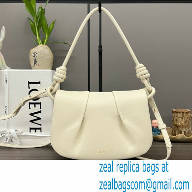 LOEWE Paseo satchel in shiny nappa calfskin white 2024