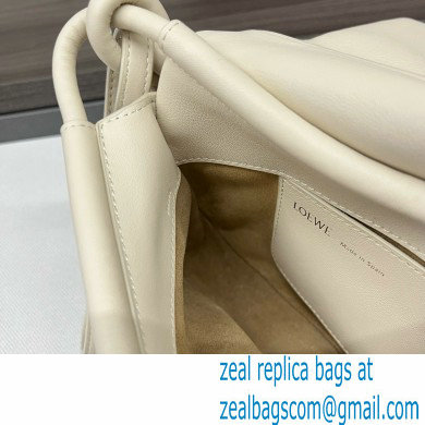 LOEWE Paseo satchel in shiny nappa calfskin white 2024