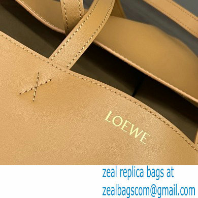 LOEWE Puzzle Fold Tote in shiny calfskin 052316 warm desert 2024