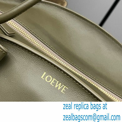 LOEWE Small Paseo bag in shiny nappa calfskin Dark Khaki Green 2024