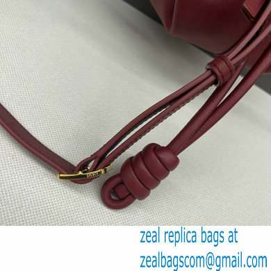 LOEWE Small Paseo bag in shiny nappa calfskin burgundy 2024