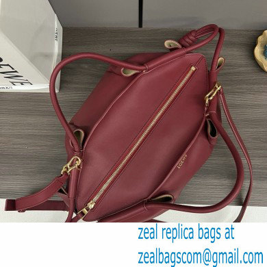 LOEWE Small Paseo bag in shiny nappa calfskin burgundy 2024