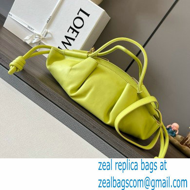 LOEWE Small Paseo bag in shiny nappa calfskin lemon yellow 2024